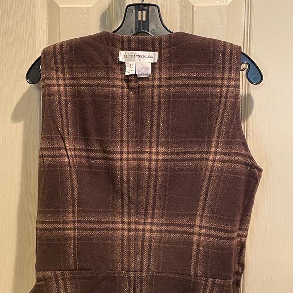 A Line Anne Klein Reversible Vest Herringbone/Plaid - Picture 2 of 12